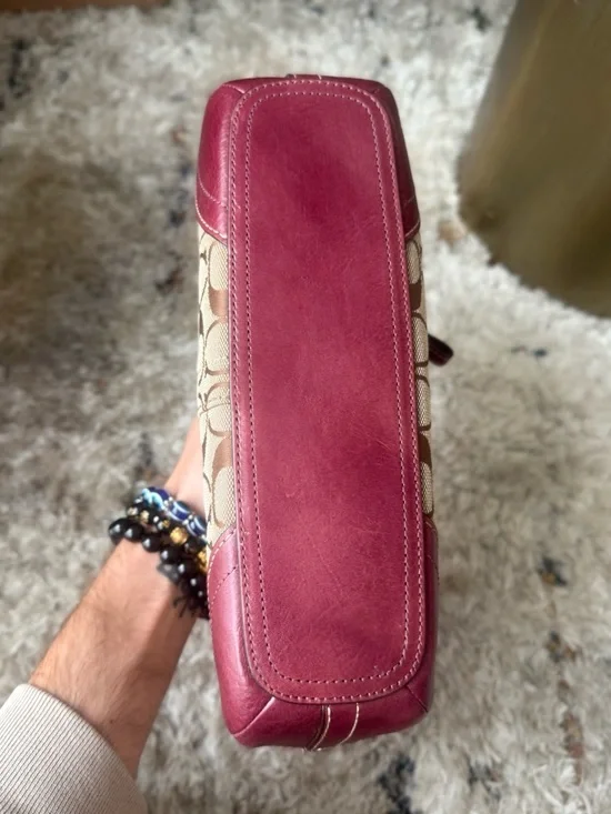 NWT COACH 2008 SIGNATURE & PLUM EAST WEST DUFFLE - Picture 3 of 6